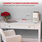 Honeywell Allergen Plus Compact HEPA Small Room Air Purifiers, White | Honeywell air purifiers for home, Up to 530 ft², Quiet HEPA air purifiers for bedroom, 3-in-1 filter, HPA125W