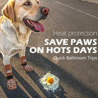 EXPAWLORER Anti Slip Dog Socks to Prevent Licking Paws, Dog Shoes for Hot Pavement, Dog Booties for Small Medium Large Senior Dogs, Traction Control Boots & Paw Protectors for Hardwood Floors Caramel