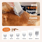 DUMOS Pet Grooming Vacuum Kit, 3 Adjustable Suction Modes | Dog Hair Clipper, 5 Professional Grooming Tools with Low Noise Cat Hair Clippers, 2.5L, Ivory
