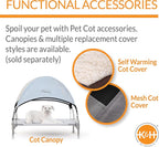 K&H Outdoor Elevated Dog Bed - Cooling Raised Dog Bed for Medium & Large Pets, Breathable Mesh Center Hammock Design, Indoor/Outdoor Washable Cover, Portable Metal Frame, Gray, Large 42x30in