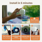 Girafit 3MP 2K Window Camera,2.4GHz&5GHz WiFi Indoor Cameras for Home Security 2 Pack with ChroMax Al Color Night Vision,Person & Motion Detection,24/7 Recording,Easy&Quick Install