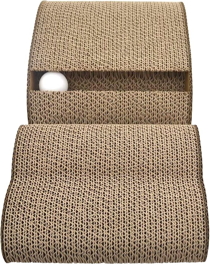 Best Pet Supplies Catify Corrugated Cardboard Cat Scratcher - Whale | Corrugated Cardboard, Durable, Non-Slip, Indoor Furniture Protector, For Kittens and Cats, Promotes Healthy Active Play