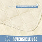 Smiry Waterproof Reversible Pet Couch Covers for Dogs | Pet Friendly, Soft Fabric, Washable Sofa Furniture Protector for Dogs Cat Kids, Checkered (40"x90", Beige/Beige)