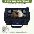 GAPZER Cat Carrier 18x11x11 United Airline Approved, Soft Pet Flying Kennel | Small Dog Chihuahua Crate 5-10 Pounds, Softshell Kitty Taxi Transport Cage 18lbs, Sturdy Miniature Poodle Top Loader Vet Case