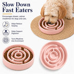 Ceramic Slow Feeder Dog Bowl 1.5 Cup Puzzle Dish for Small Medium Dogs | Glazed ceramic maze bowl with 1.5-cup capacity for dry or wet food, sized for small and medium dogs