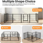 Simple Deluxe Dog Playpen Outdoor Indoor, 40 Inch 8 Panels Dog Fence for Small/Medium/Large Dogs Puppy, Perfect Dog Pen for Camping, Yard, RV, Garden Fence, Black