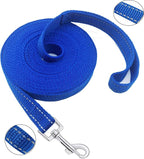 Nylon Training Dog Leash for Small Medium Dogs, 15ft 20ft 30ft 50ft 100ft Reflective Long Leash Dog/Puppy Lead for Obedience Recall Training, Camping