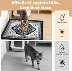 Bienbee Cat Litter Mat, 2 Pack 33" x 22" Machine Washable for Litter Boxes | Cat Litter Rug with Waterproof Backing, Non-Slip Grip and Soft On Kitty Paws to Catch Litter and Protect Floor