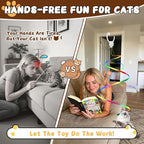 Automatic Interactive Cat Toy for Indoor Cats, Hanging Cat Toy | Door hanging design with 360° rotating motion, USB-C rechargeable and smart touch restart.