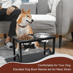 Elevated Dog Bowls, Metal Raised Dog Bowl Stand with 2 Thick 58oz Stainless Steel Food Bowls & Non-Slip Mat - 11.8" Tall for Medium/Large Breeds