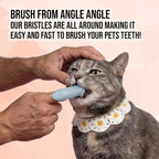 Hampton Distribution 4-Pack Pet Dental Care Kit - 360° Silicone Dog & Cat Finger Pet Toothbrush