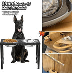 ADENGL Metal Elevated Dog Bowl for Large 𝐋𝐚𝐫𝐠𝐞 Raised Bowl Stand with Sprill Proof Mat and 2000ML Pet Bowls, Food & Water Bowls 16" Tall Dog Feeder for Large Breed