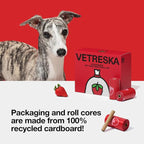 VETRESKA Strawberry Scented Dog Poop Bags, Leak Proof, 300 Counts | Extra Thick and Large Pet Waste Bags for Dogs Walking and Cat Litter, 20 Rolls