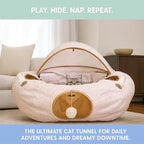 The Cat Ladies Cat Tunnel for Indoor Cats - Cats Tunnel Bed Round - Donut Bed Tube - Cozy Play Tunnel Toy for Large Pets - Suitable for Big Pets