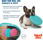 WEST PAW Zogoflex Zisc Dog Flying Disc, High Flying Aerodynamic Disc for Dogs Puppy – Lightweight, Floatable Disc for Fetch, Tug of War, Catch, Play – Doubles as Food/Water Bowl, Large 8.5", Geranium