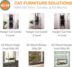 K&H Door Cat Tree, Over the Door Cat Furniture - Gray, Fits Doors <80in H