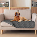 gogobunny 3X Stronger Waterproof Pet Blanket, Scratch Proof Furniture Protector for Dogs Cats, Reversible Cover 32x53 Inch, Dark Grey