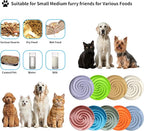Bifeaw Slow Feeder Dog Bowls, Dishwasher Microwave Safe Silicone Puppy Puzzle Bowl with Non-Slip Design for Eating (White and Purple)