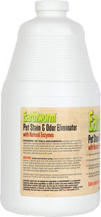 Earthworm Pet Stain Remover & Odor Eliminator- Removes Urine Smell with Natural Enzyme Formula, Fragrance Free Spray - 64 oz