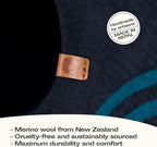 MEOWFIA Cat Cave – Premium Felt Cat Bed for Indoor Cats, Handmade 100% Merino Wool (Medium, Black Aqua)