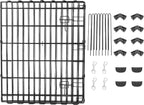 Amazon Basics Portable Foldable Octagonal Metal Exercise Dog Playpen, Indoor/Outdoor Pet Fence with Single Door, 8 Panels, Small, 30 Inches, Black