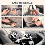BurgeonNest Dog Car Seat for Small Dogs & Cats Under 25 lbs, Milk Cow