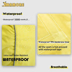 MAMORE Dog Raincoat, Waterproof Rain Jacket for Small Medium Large Dogs, Windproof Reflective Adjustable Breathable Pet Rain Coat with Storage Pocket and Leash Holes (Mineral Yellow, X-Large)