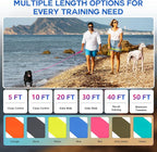 Wolfone Waterproof Dog Leash 40FT Long Line Recall Training Lead | Outdoor Dog Leash Waterproof PVC coated training rope with easy clean design great for recall swimming and adventures