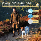 ROZKITCH Dog Cooling Vest, UV Protection Dog Shirt 2 in 1 Full Body Suit Summer Cooling Coat Soft Pajamas Sunblock T-Shirts Sun Protection Clothing, Full Coverage for Wounds(Yellow, 3XL) Blue 3XL