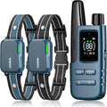 Shock Collar for 2 Dogs - 4200FT Dog Training Collar with Remote IPX7 Waterproof Electric Collar with 4 Training Modes, Security Lock E-Collar for Large Medium Small Breeds(Teal Blue)