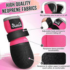 SlowTon Dog Shoes - Breathable Dog Sock Boots for Summer Hot Pavement Hardwood Floors Winter Snow, Waterproof Booties for Small Medium Large Dogs, Non-Slip Paw Protector for Outdoor Walking (FU, 6)