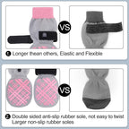 BEAUTYZOO Dog Socks to Prevent Licking for Hardwood Floors - Socks for Small Medium Large Dogs - Hot/Cold Pavement Traction Control Non Skid Anti Slip Socks for Puppy Old Senior Dog, Paw Protector
