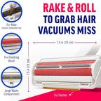 ChomChom Roller & Rake – Reusable Pet Hair Removal Roller with Rake Attachment for Cat & Dog Fur on Furniture, Couch, Carpet, Car, Rugs, Bedding & More– Portable, Eco-Friendly
