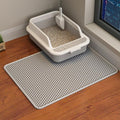 HCY&WLD Cat Litter Mat, Double Layer Cat Litter Box Mat (24x18 Inch, Gray) | Waterproof Urine-Proof Non-Slip Litter Trapping Mat, Soft on Kitty Paws, Scratch-Resistant, Scatter Control, Easy to Clean
