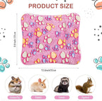 Tuanse 4 Pack Ultra Soft Dog Cat Bed Mat Small Animal Guinea Pig Bed with Cute Print Reversible Fleece Dog Crate Kennel Pad Cozy Washable Thickened Hamster Pet Beds Mat(13 x 10 Inches,Vivid Color)