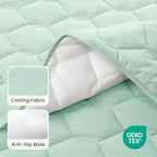 COZY KISS Cooling Couch Cover for Dog Washable, Cool Sofa Cushion Mat | Q-Max >0.4 Cool Tech, Non-Slip Pet Pad for Car Seat Protector, Liquid Pee Proof Mat for Dog, Cats, 27.5x82.5 Inch, Green