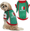 Parisian Pet Dog Mexico Jersey - Breathable Mesh Puppy Football Jersey - Lightweight Stretch Sporty Dog Mexican outfit - Summer Shirts for Medium Dogs - Soccer Jersey for Dogs - Sportswear Pet Clothes