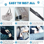 Aidou Dog Car Seat Booster for Small to Large Dogs & Cats, Safety Seat with Storage & Dual-use for Car & Home (Medium Pink)