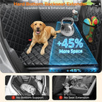 URPOWER Dog Back Seat Extender for Full-Size Crew Cab Trucks, Hard Bottom | Supports 550 lbs, Stable 3-Panel Hard Bottom, Added High-Density Foam for Comfort, Waterproof 900D Oxford, 45% More Space