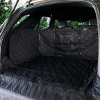 Bulldogology SUV Cargo Liner for Dogs 55"x82" Heavy Duty Complete Pet Trunk Cargo Cover Area - Trunk Cover Car Protector for Dogs Waterproof Nonslip Mat - Dog Cargo Liner SUVs Vans Cars (Large, Black)