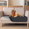 gogobunny 100% Double Sided Waterproof Dog Blanket Soft Pet Bed Cover Reversible Protect Furniture Couch Sofa Car for Puppy Large Dog Cat (Dark Charcoal/Light Charcoal, 32x53 Inch (Pack of 1))