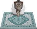 Glittme Cat Litter Mat, 24"x15" Non-Slip Washable Trapping Mat for Cats | Litter Trapping Mat With Thick PVC Coil To Catch Scatter, Soft On Paws And Waterproof Bottom To Protect Floors