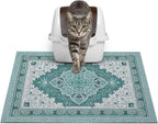 Glittme Cat Litter Mat, 24"x15" Non-Slip Washable Trapping Mat for Cats | Litter Trapping Mat With Thick PVC Coil To Catch Scatter, Soft On Paws And Waterproof Bottom To Protect Floors