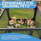 4-Panel Modular Dog and Puppy Playpen, Indoor/Outdoor Pet Enclosure