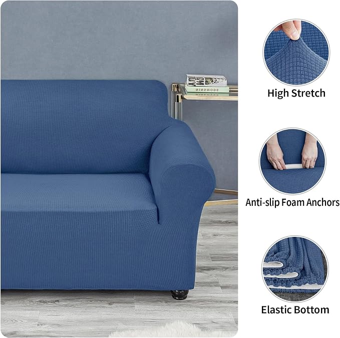 Joccun Stretch Chair Couch Cover,1-Piece Sofa Slipcover Spandex Jacquard Fabric Sofa Covers with Elastic Bottom,Washable Furniture Protector for Dogs,Cats,Kids(Armchair,Riverside)