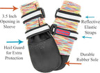 All Weather Neoprene Paw Protector Dog Boots with Reflective Straps in 5 Sizes! (Multicolor XL)