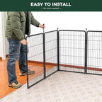 FXW Rollick Dog Playpen, Indoor, Yard & RV Camping, 40" H, 24 Panels | Easy setup, Heavy-duty, DIY layouts, for Medium & Large Dogs, Patented