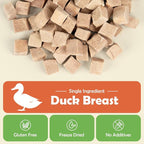 Freeze-Dried Duck Treats for Dogs and Cats, 5.3 oz | Single Ingredient, High Protein Recipe, Grain-Free Snack, Food Topper Use, Training Treats