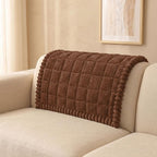 Smiry Couch Cover for Dogs, Non Slip Fuzzy Pet Sofa Arm Covers Washable | Sofa Slipcovers for Armrest & Backrest, Soft Thick Furniture Protector for Cats Dogs, Against Fur, Dirt (35.4"x35.4")