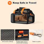 pidipiti 17x12.5x8.5 Soft-Sided pet Carrier,for Extra-Small Dog/Medium cat | top and 1 side Expandable,TSA Approved,for jetblue and Other Airlines only Have 8.5'' Height Space underseat